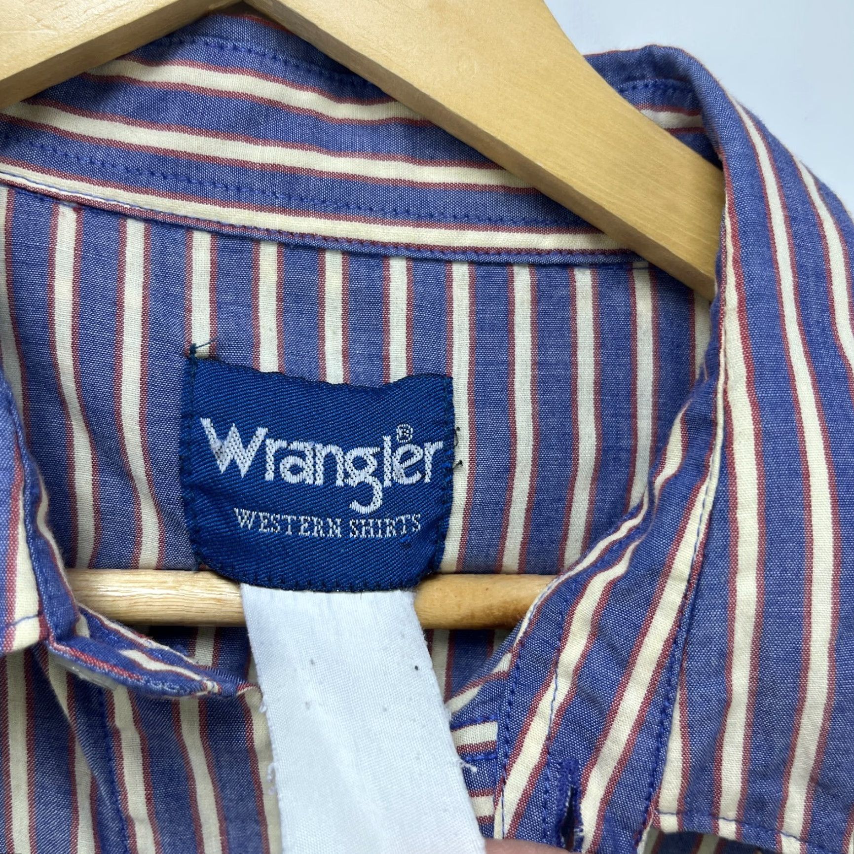 Wrangler VINTAGE Western Wrangler Pearl Snap Long Sleeve Shirt 2XL Mens Blue 90s Size US XXL / EU 58 / 5 - 5 Thumbnail