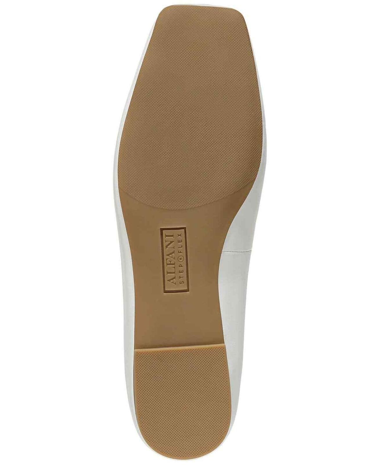Alfani Alfani Women's White Step N Flex Neptoon Square Toe Flats Size US 6.5 / IT 36.5 - 5 Thumbnail