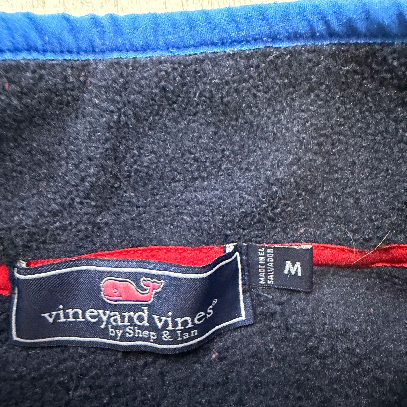 Vineyard Vines Vineyard Vines 1/4 Zip Fleece Men's Medium Red Colorblock Size US M / EU 48-50 / 2 - 4 Thumbnail