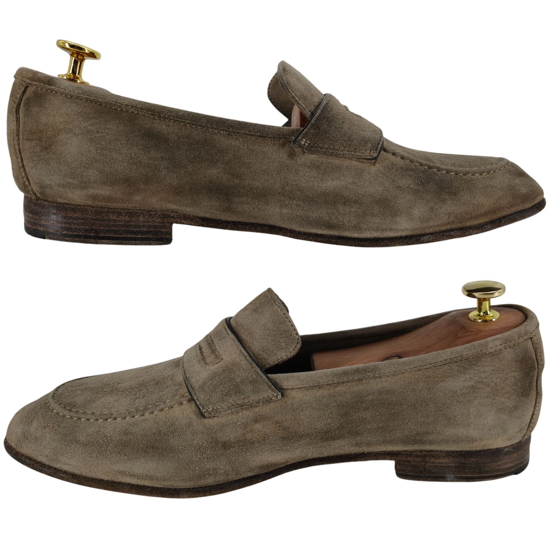 Other Andrea Ventura Firenze Mens 8.5D Tan Soft Suede Dress Shoes Size US 8.5 / EU 41-42 - 6 Thumbnail