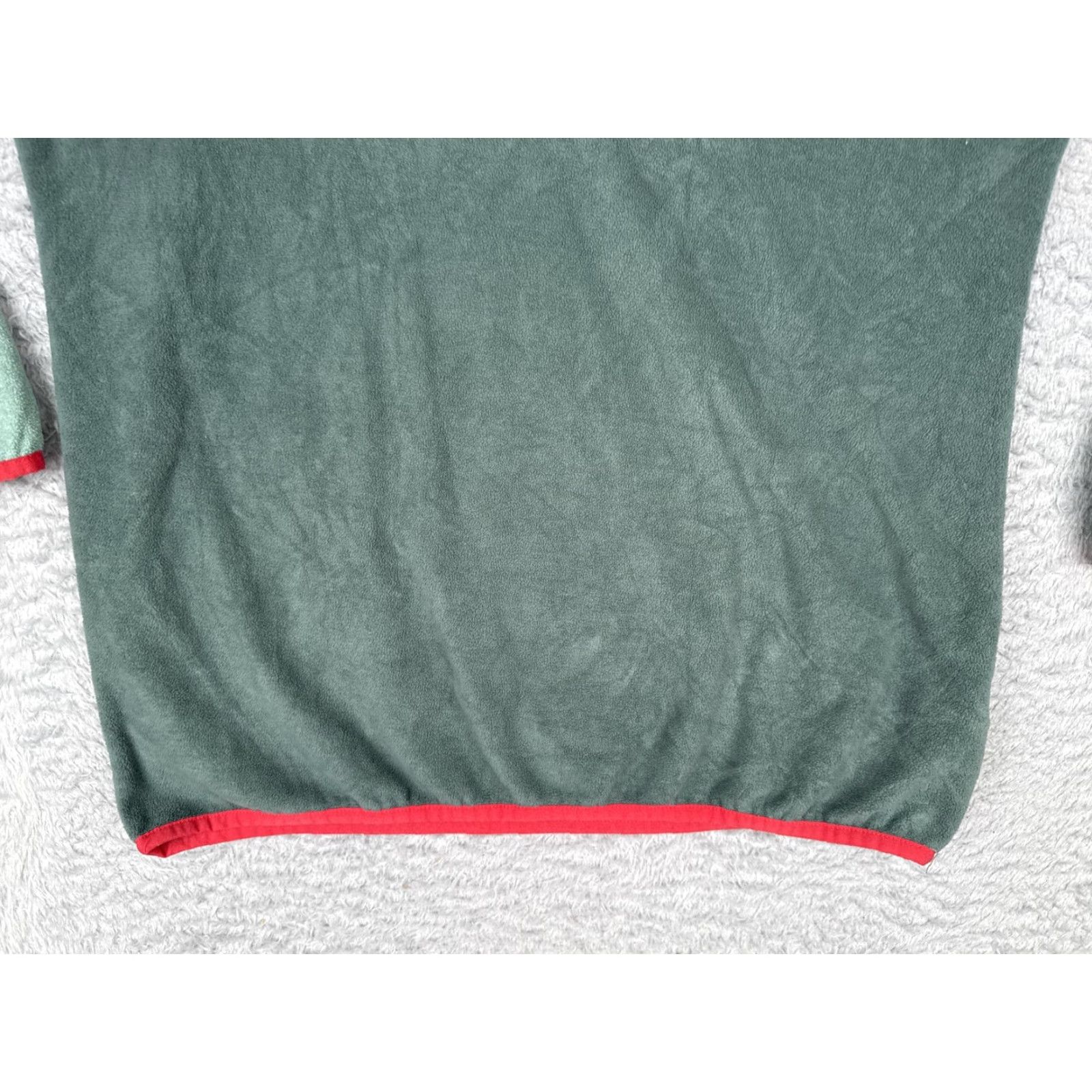 Vintage Columbia Sweatshirt Womens L Green Red Fleece Snap Pullover Quarter Button Size L / US 10 / IT 46 - 5 Thumbnail