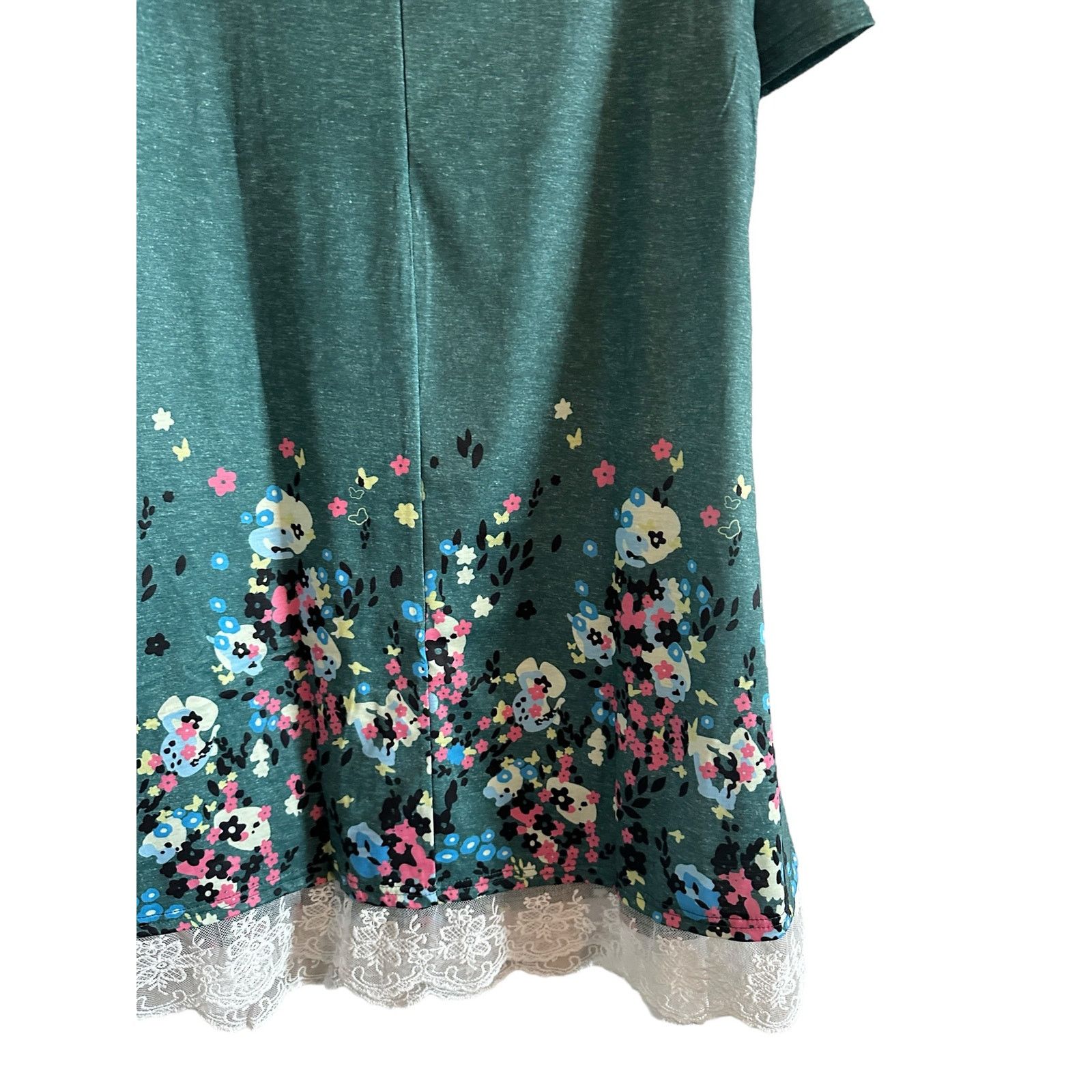 Other Short Sleeve Lace Tunic Swing T Shirt Dress with Pockets -L Size L / US 10 / IT 46 - 13 Thumbnail