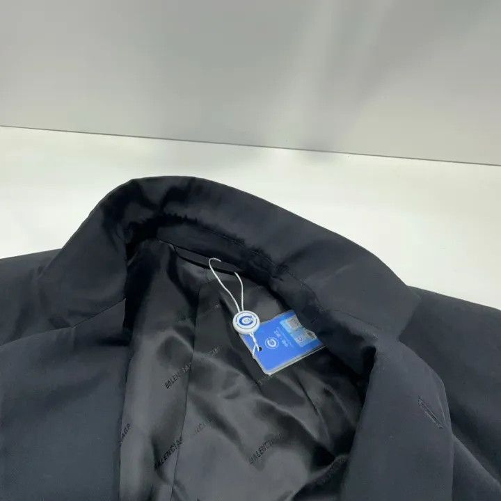 Balenciaga Balenciaga Women's Black Washed Tailored Jacket 0079-2507 Size S / US 4 / IT 40 - 5 Thumbnail