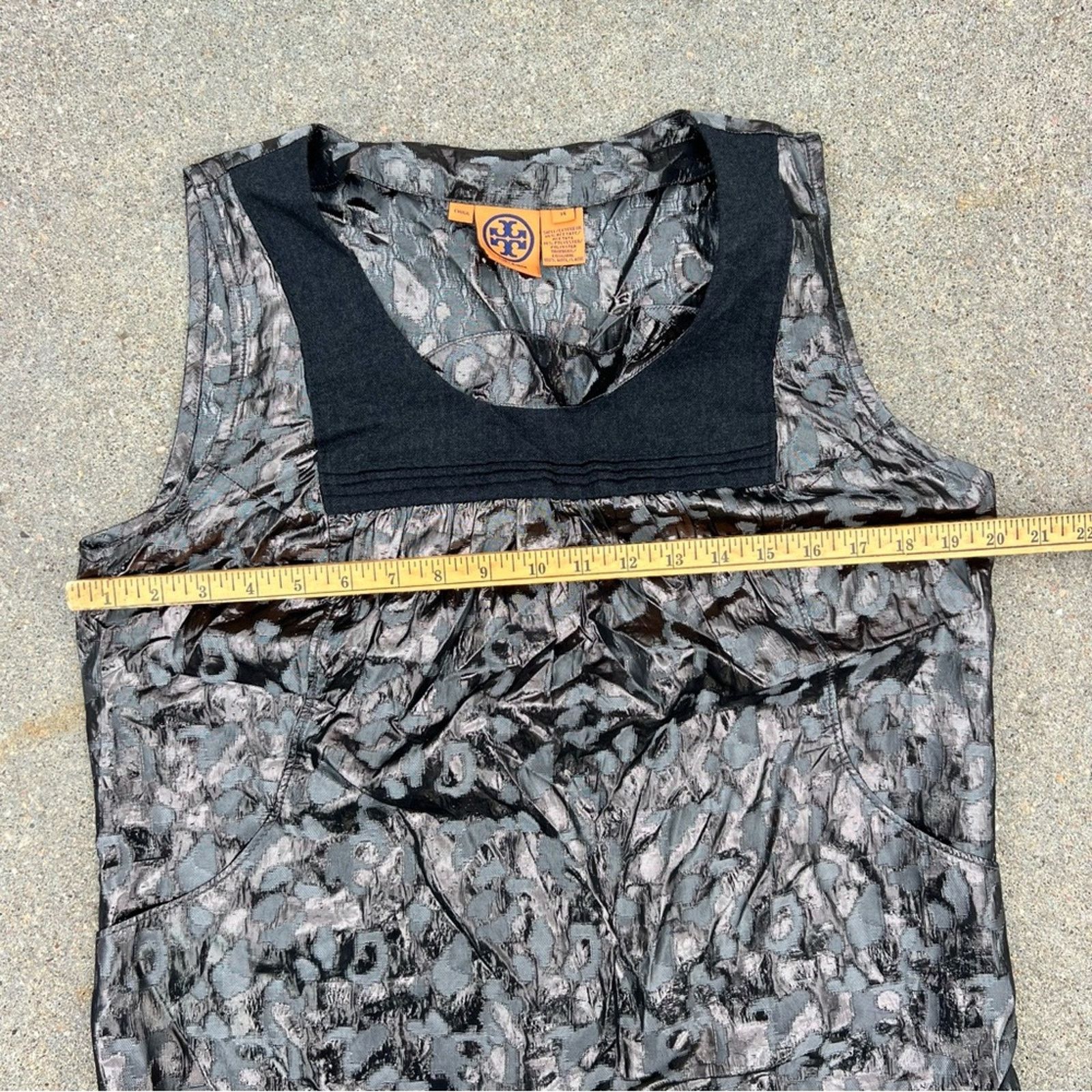 Tory Burch Tory Burch Claire Metallic Black Cheetah Sleeveless Tank Size XL / US 12-14 / IT 48-50 - 8 Thumbnail