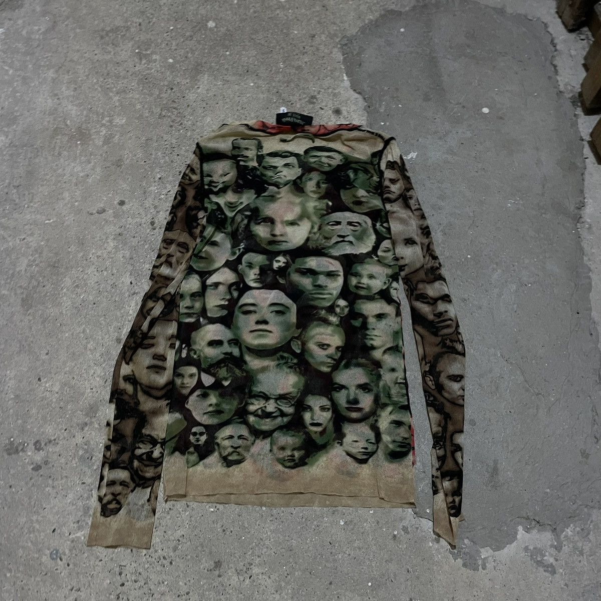 Jean Paul Gaultier × Vintage Vintage jean paul gaultier iconic sheer face print mesh top Size US S / EU 44-46 / 1 - 5 Thumbnail