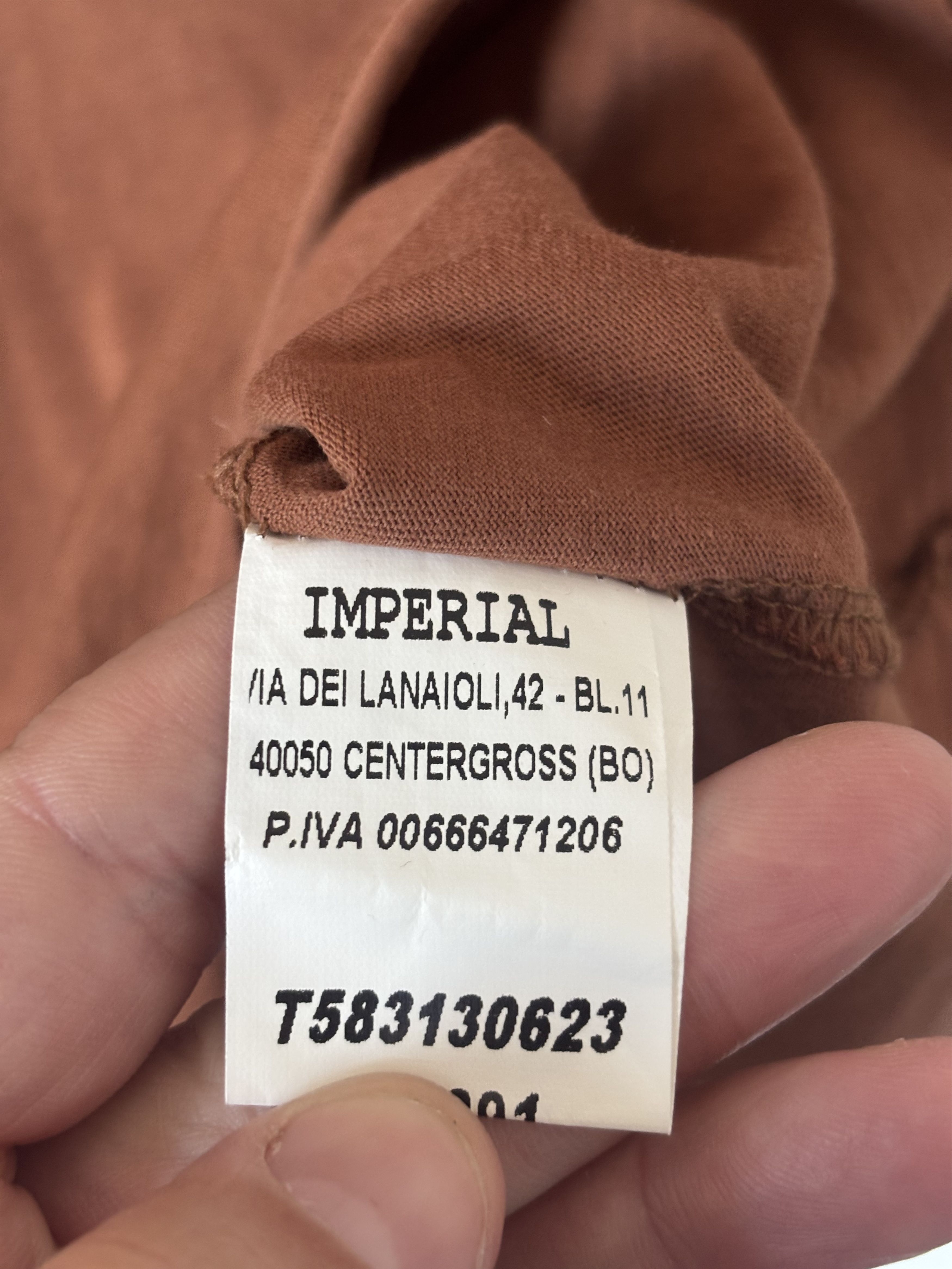 Imperial Italian Cotton Raw Hem Paper Thin Tee by Imperial Tailoring Size US XL / EU 56 / 4 - 6 Thumbnail
