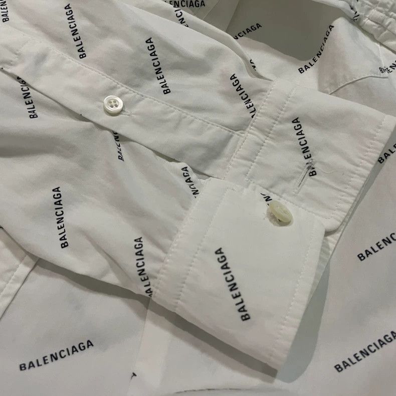 Balenciaga Balenciaga Micro-label full printed Logo long sleeve shirt Size US XXS / EU 40 - 4 Thumbnail
