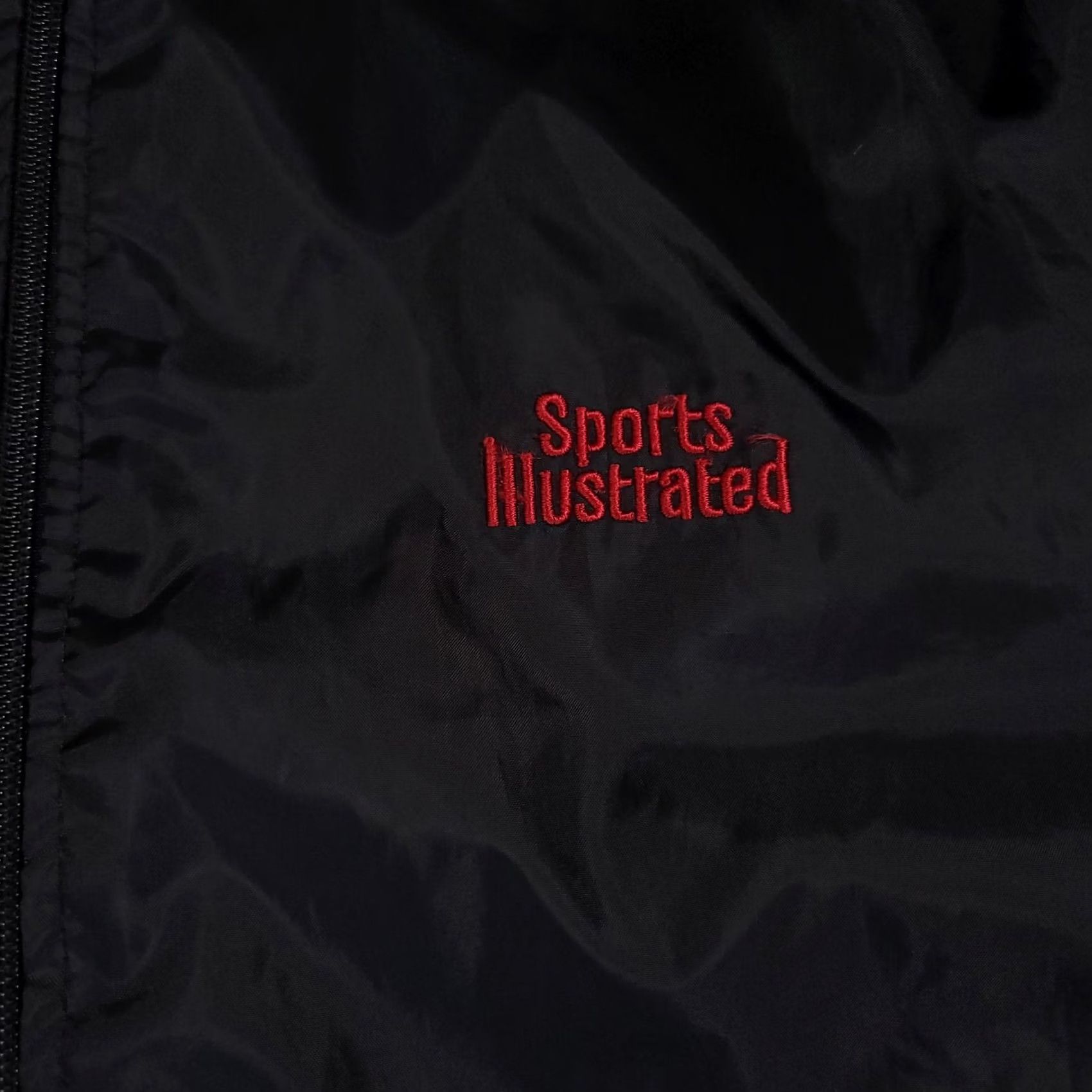 Vintage Sports Illustrated Jacket Full Zip Windbreaker Light Coat Mens XL Black Windbreaker Jacket Logo Embroidered Athletic 90s Style Casual Mens XL Black Size US XL / EU 56 / 4 - 4 Thumbnail