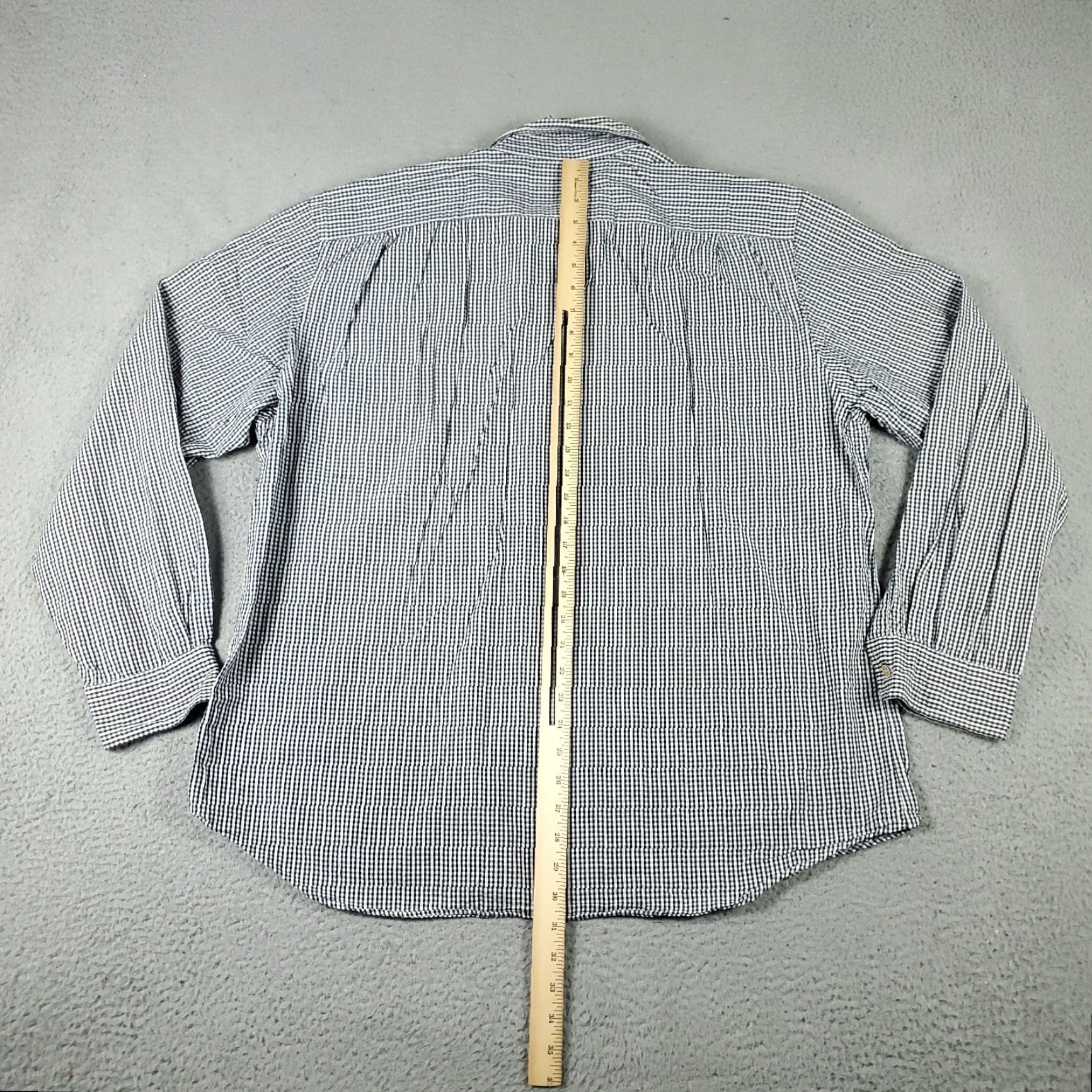 Nautica Nautica Casual Button-Up Shirt Mens 2XL Blue White Check Long Sleeve Size US XXL / EU 58 / 5 - 5 Thumbnail