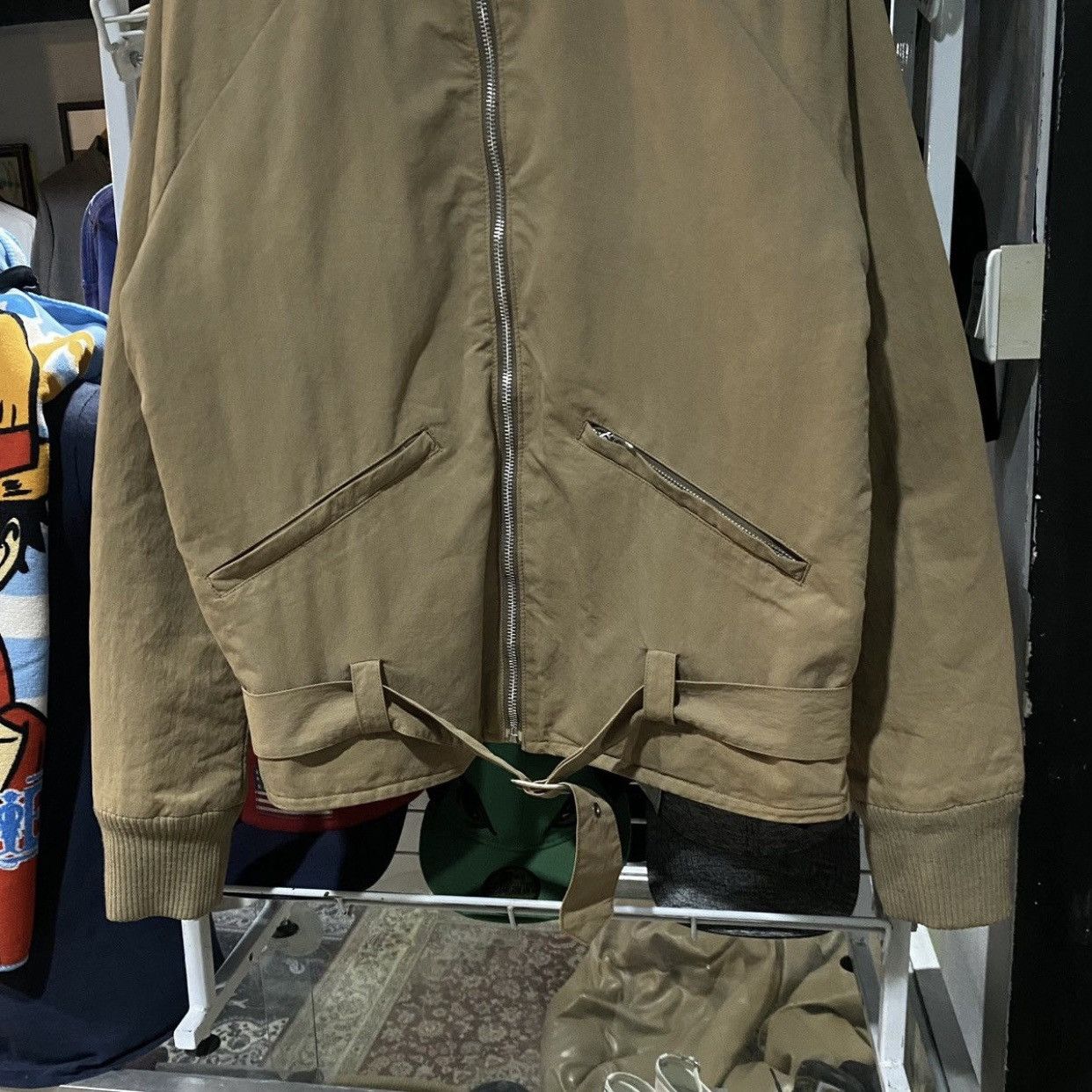 Japanese Brand Private Brand AG High Neck Sherpa Lined Bomber Jacket Khaki Size US L / EU 52-54 / 3 - 5 Thumbnail