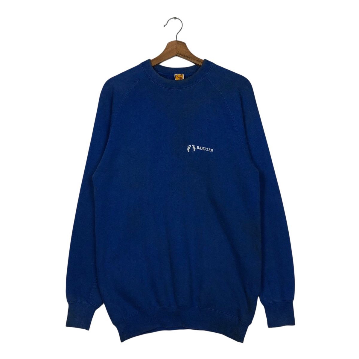 Japanese Brand Vintage Hang Ten Blue Pullover Sweatshirt Size US L / EU 52-54 / 3 - 2 Thumbnail