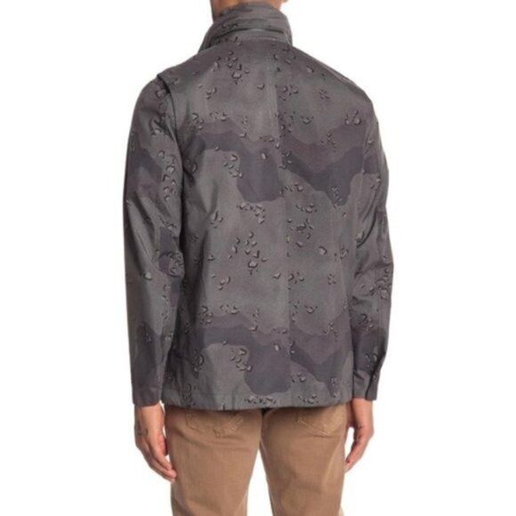 7 For All Mankind 7 For All Mankind Mens Gray Camo Hooded Button Front Light A Size US L / EU 52-54 / 3 - 3 Thumbnail