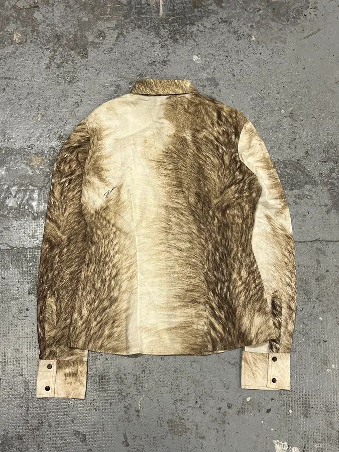 Just Cavalli 2000s Cavalli Fur Movement Beige Shirt Size US S / EU 44-46 / 1 - 6 Thumbnail