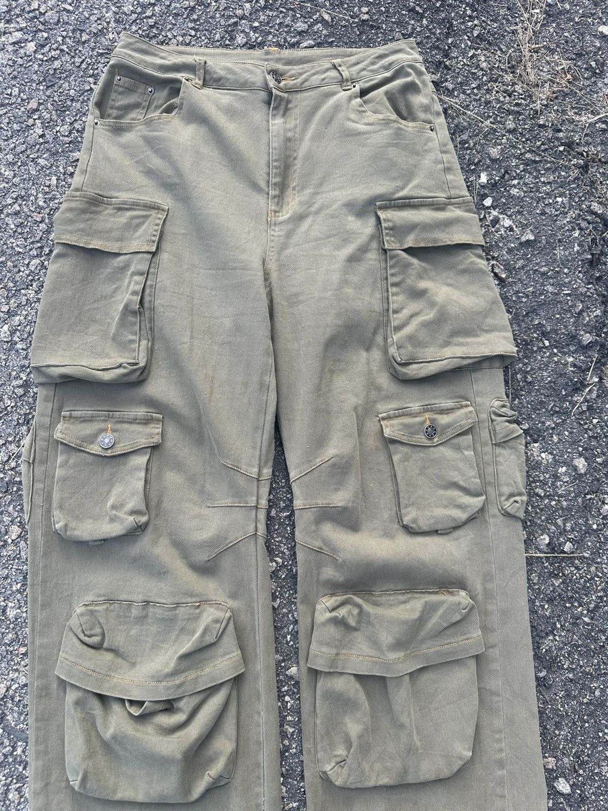 Japanese Brand CARGO PANTS MULTIPOCKET SENDITIONARIES 12 POCKET BAGGY PANTS Size US 30 / EU 46 - 4 Thumbnail