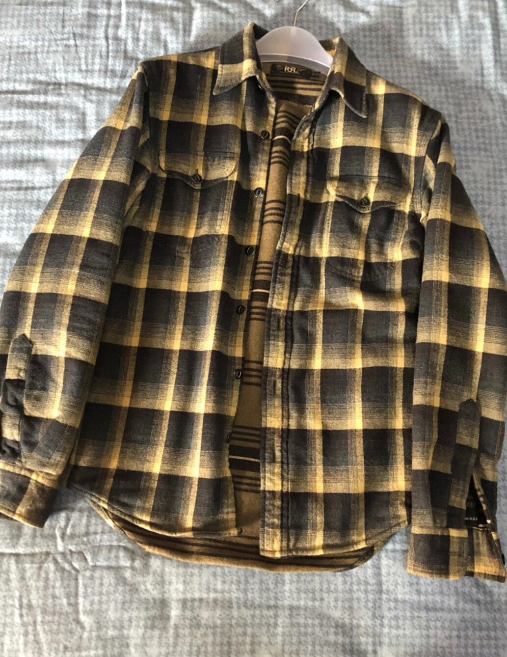 RRL Ralph Lauren RRL Vintage Plaid Blanket Lined Shirt Size US XS / EU 42 / 0 - 1 Thumbnail