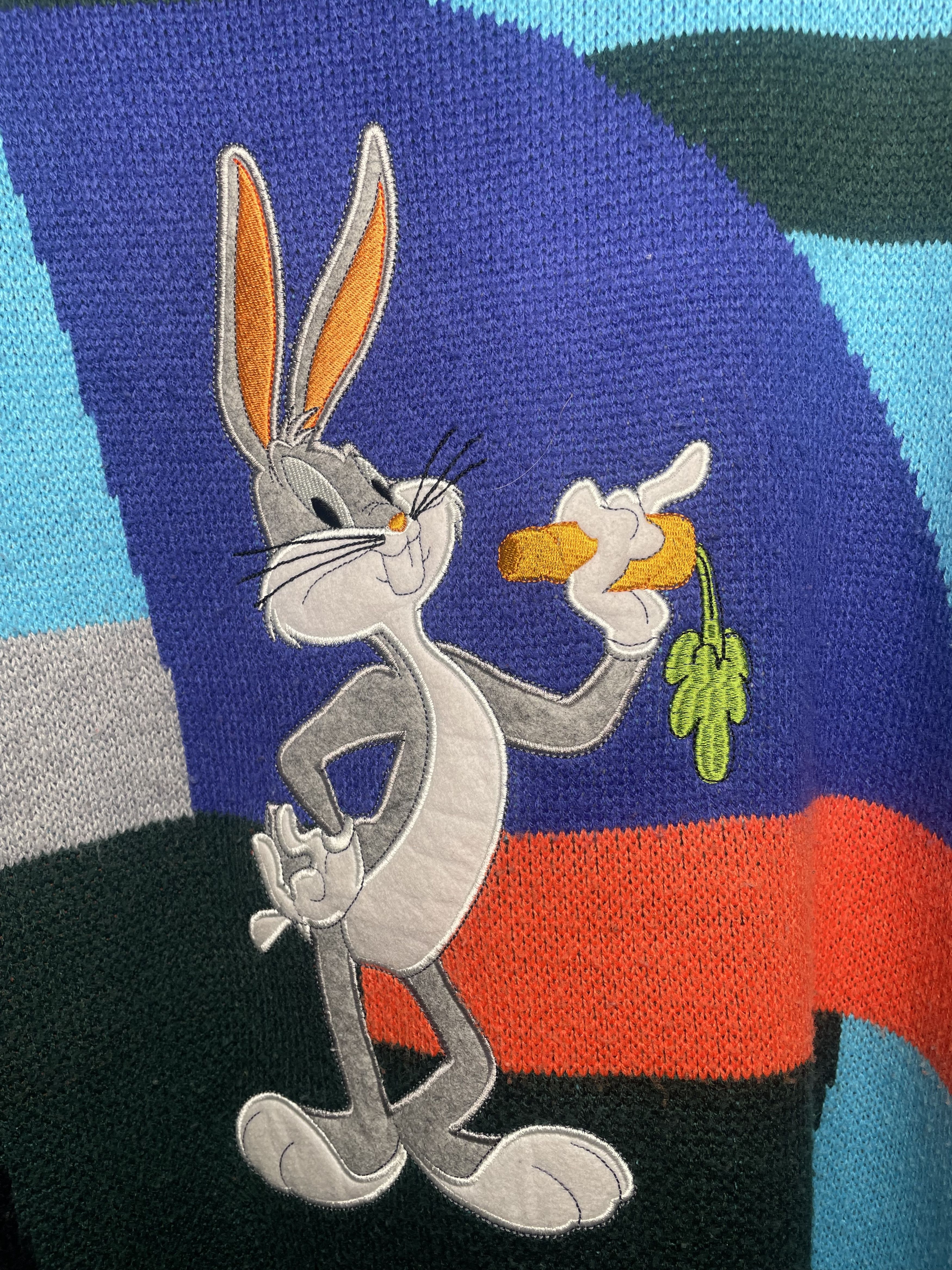 Warner Bros Vintage 90s Looney Tunes Bugs Bunny Knit Sweater Size US M / EU 48-50 / 2 - 4 Thumbnail
