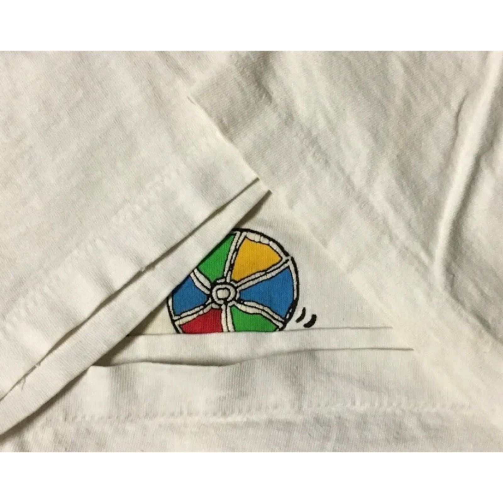 Vintage Vtg 90s Animal Beach Faded Distress Boxy Shirt M White Mens Short Sleeve Rock Grunge Surf Cartoon Rooster Hawaii USA Size US M / EU 48-50 / 2 - 3 Thumbnail