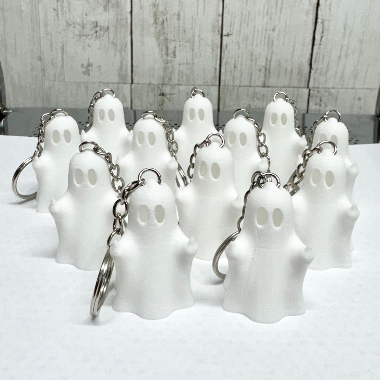 Other 3D Printed Ghost Funny Keychain White Ghost Design Chain Size ONE SIZE - 5 Thumbnail