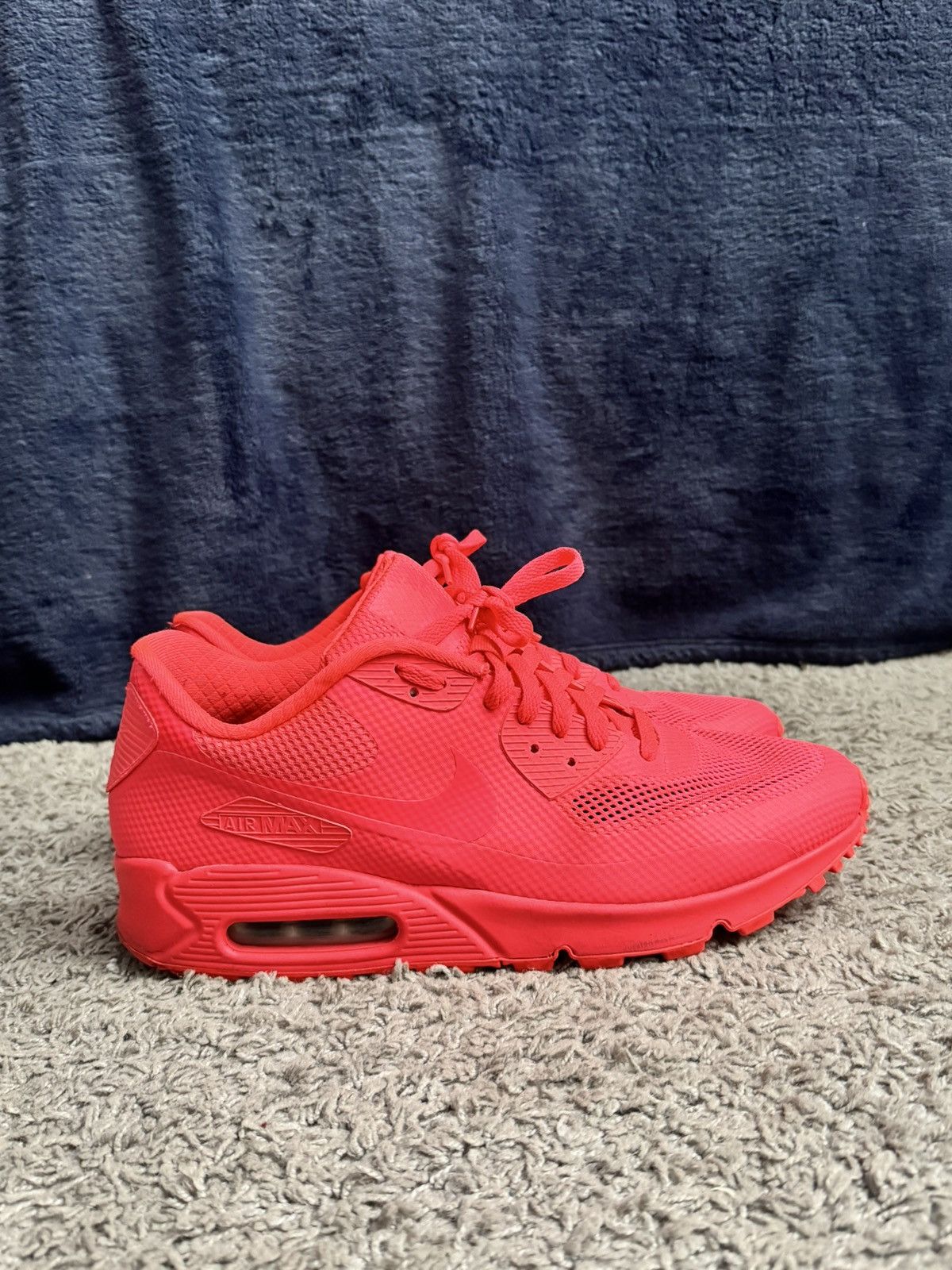 Nike Solar Red Nike Air Max 90 Size US 11 / EU 44 - 2 Thumbnail