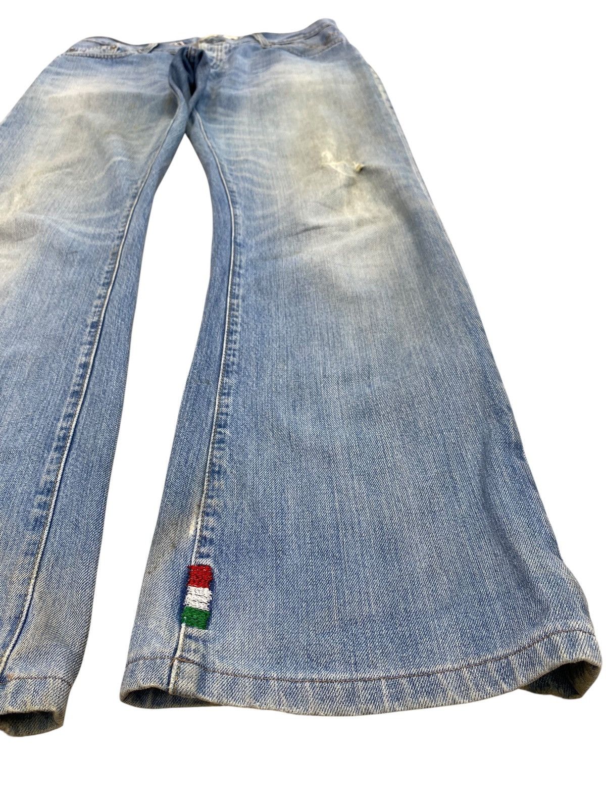 HYDROGEN Hydrogen Brand Ripped Faded Wash Style Loose Jeans Size US 32 / EU 48 - 6 Thumbnail