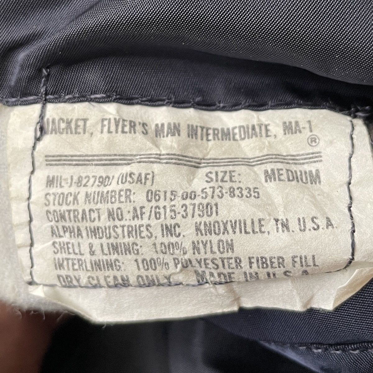 Alpha Industries × Vintage Vintage Brand Alpha Industries MA-1 Fly Jacket 1980s Size US M / EU 48-50 / 2 - 10 Thumbnail