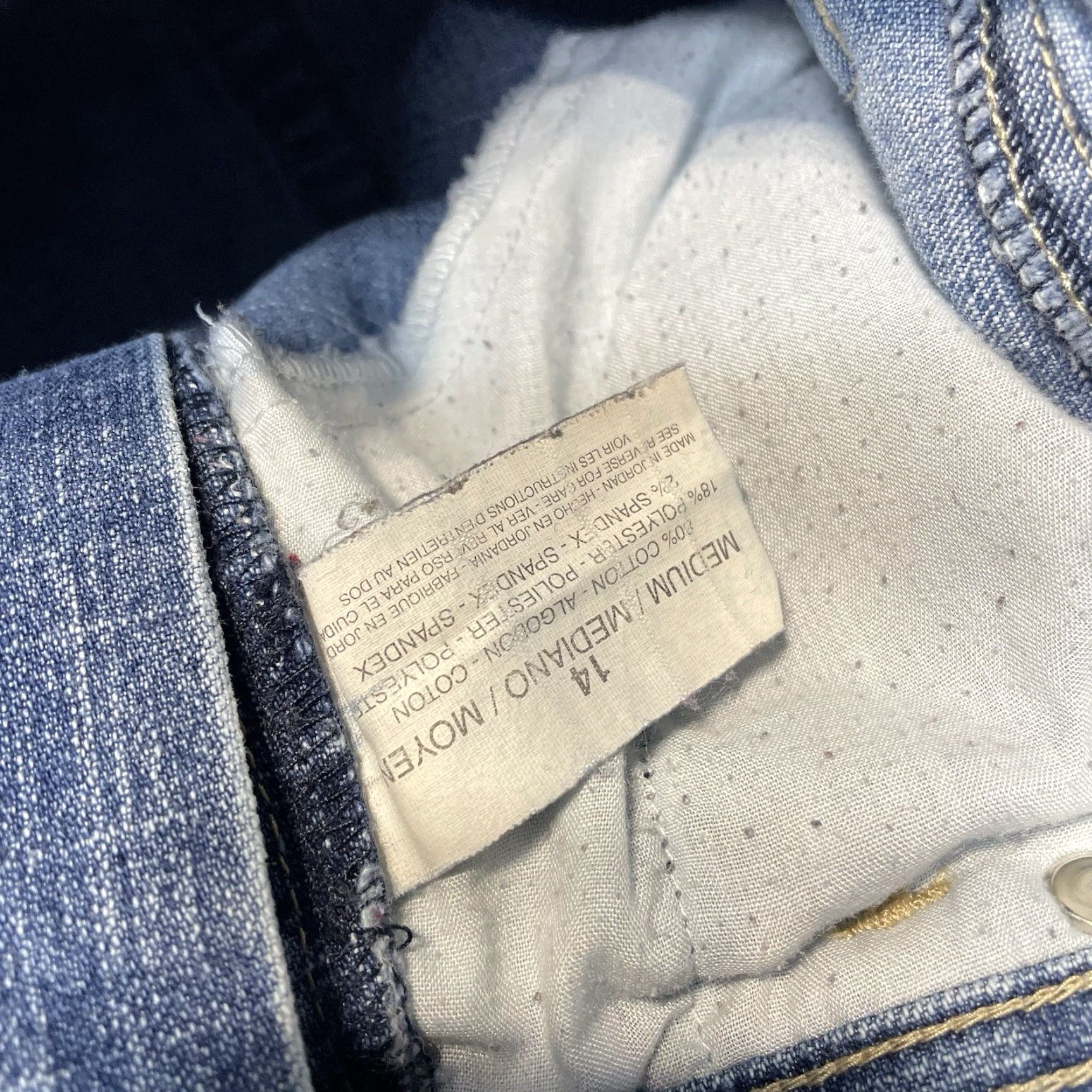 Gloria Vanderbilt GLORIA VANDERBILT Women's High Rise Straight Jeans Size 14 Medium Blue Size 36" / US 14 / IT 50 - 3 Thumbnail