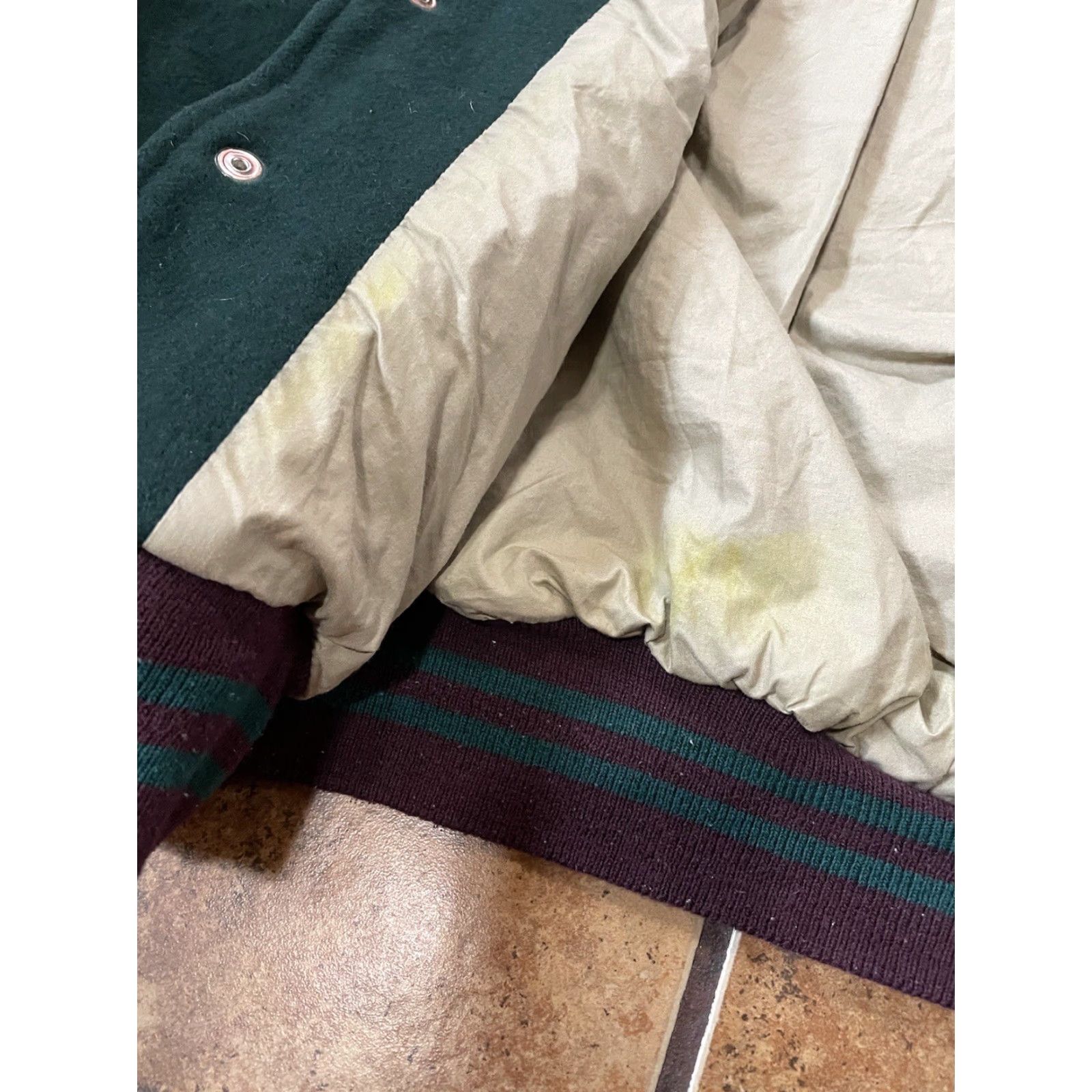 Polo Ralph Lauren VTG Polo Ralph Lauren Bomber Jacket XL Green Wool Scribble Crest 80s 90s Mens Jacket Size US XL / EU 56 / 4 - 6 Thumbnail