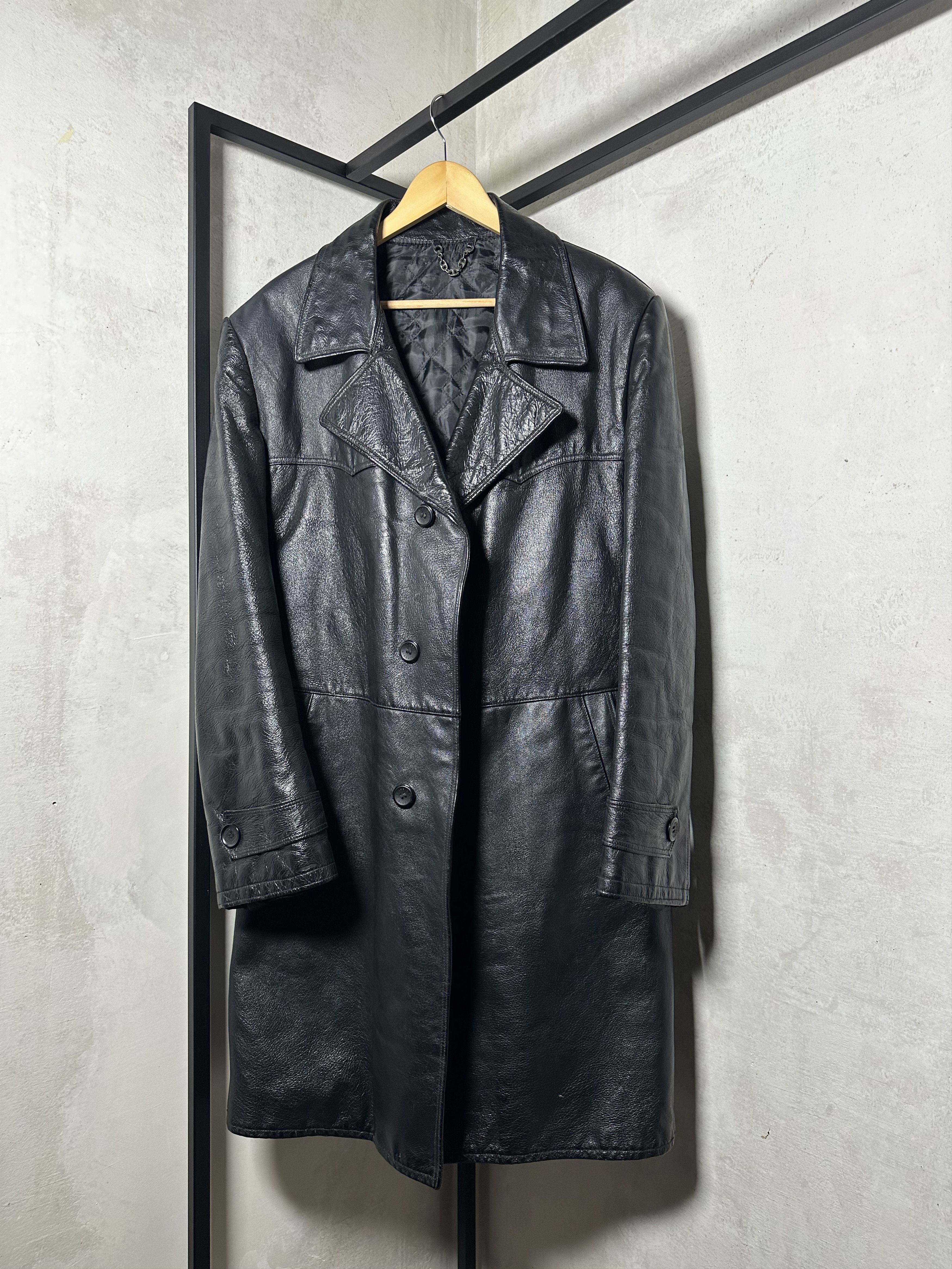 Genuine Leather Vintage Calfskin Leather Brown Coat Size US L / EU 52-54 / 3 - 2 Thumbnail