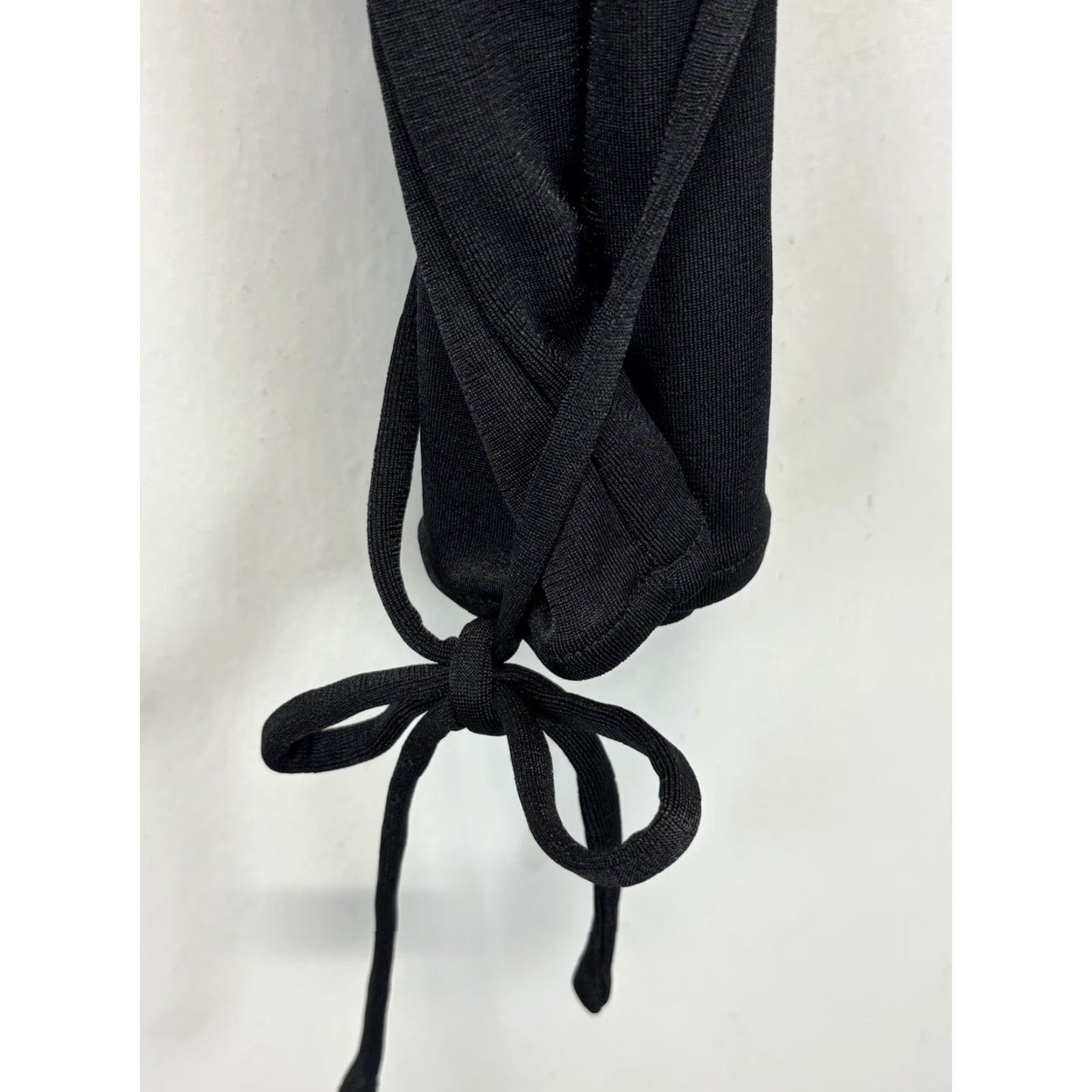 Free People VINTAGE? (No) Free People Bodysuit Shirt XS Women Black Ruched Gothic Vamp Meant To Be Long Sleeve Square Neck Womens XS Size XS / US 0-2 / IT 36-38 - 4 Thumbnail