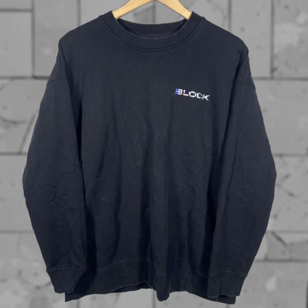 Vintage Block Black Pullover Thick Sweat Shirt Mens Size L Size US L / EU 52-54 / 3 - 1 Thumbnail