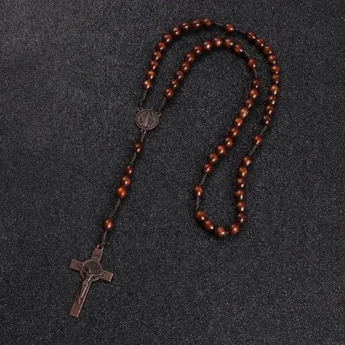 Jewelry Saint Benedict Rosary Necklace Chain Catholic Church Jesus Size ONE SIZE - 1 Thumbnail