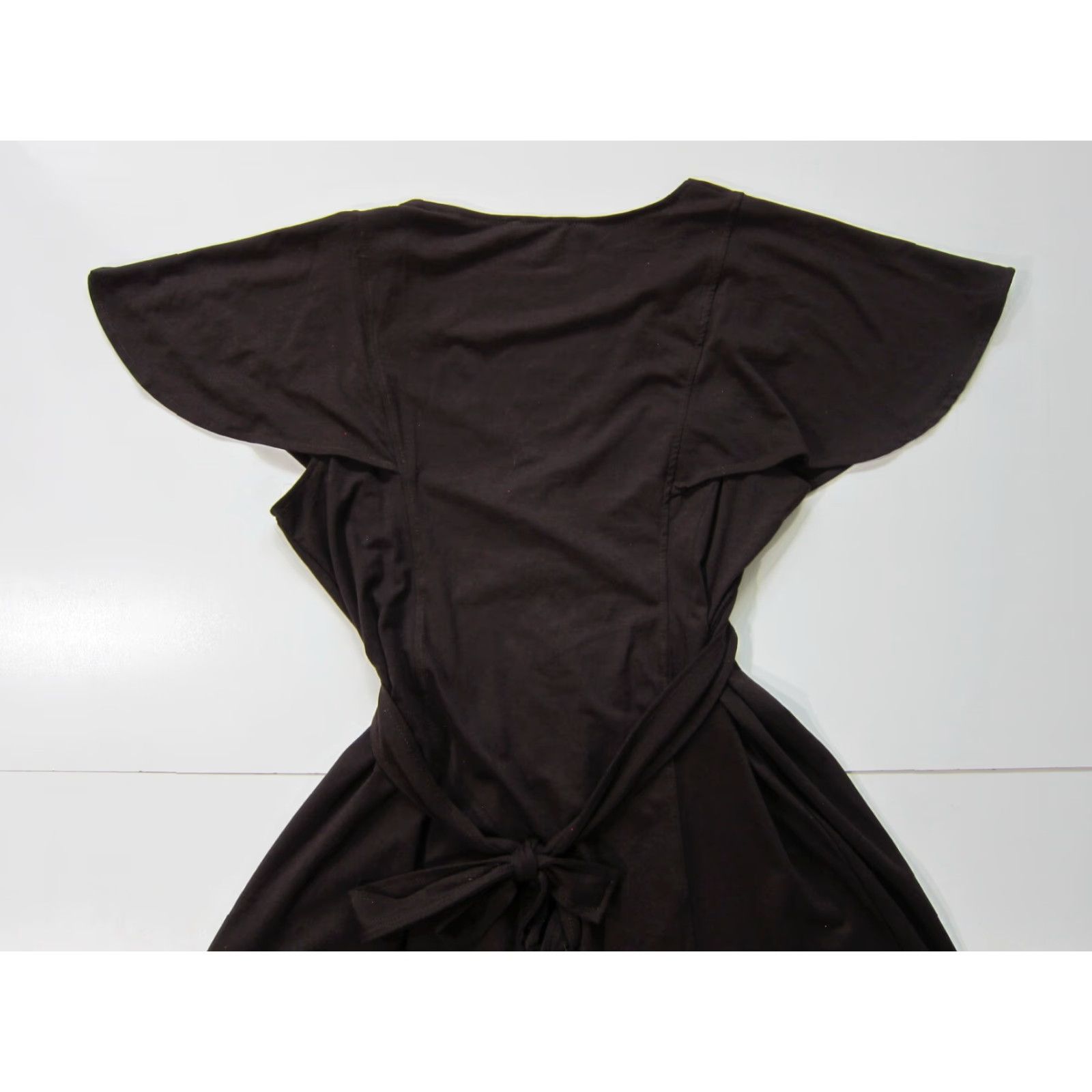 Vintage NWT Faith Love Passion Brown Cotton Stretch V-Neck Drop Waist Dress Women XL Size XL / US 12-14 / IT 48-50 - 6 Thumbnail