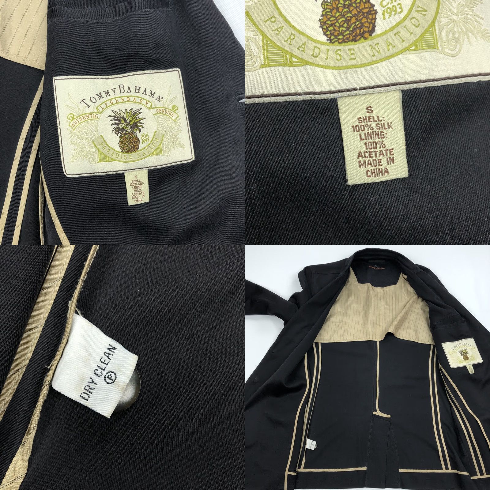 Tommy Bahama Tommy Bahama Blazer Sport Coat Jacket Black Silk 100% Silk Men S Regular Short Version? Size 36R - 8 Thumbnail