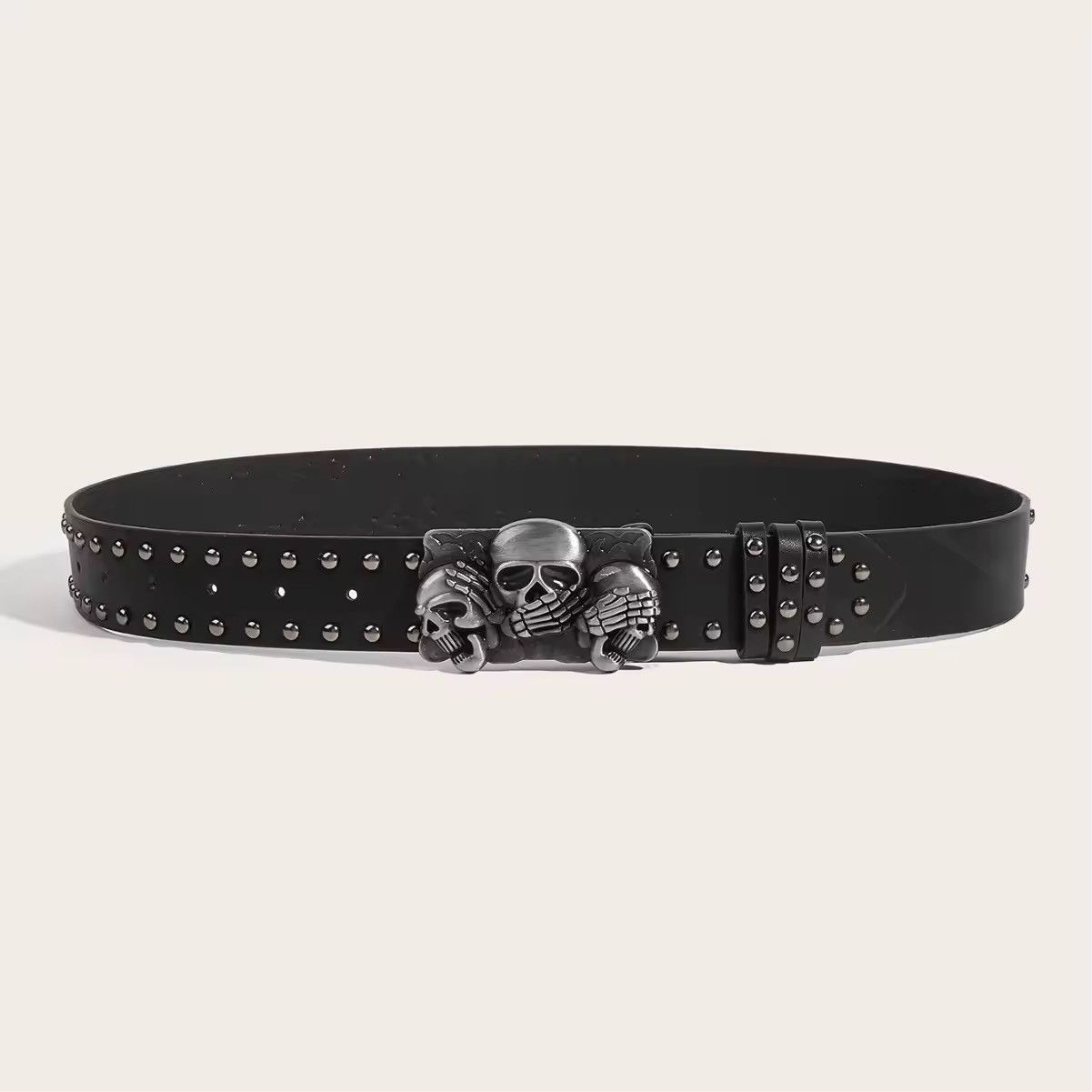 Other Skull Decorated Heavy Metal Dark Belt Size ONE SIZE - 3 Thumbnail
