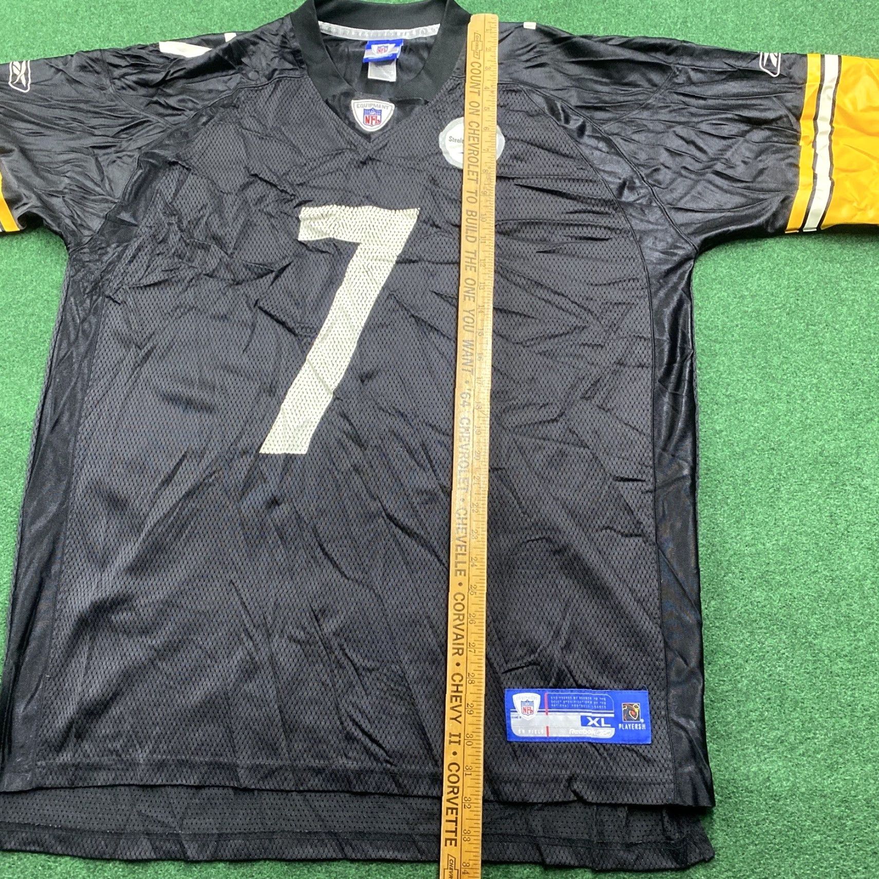 Reebok VINTAGE Ben Roethlisberger Jersey Mens XL Black Pittsburgh Steelers NFL Football Shirt (T-Shirt) Logo Ah Size US XL / EU 56 / 4 - 7 Thumbnail