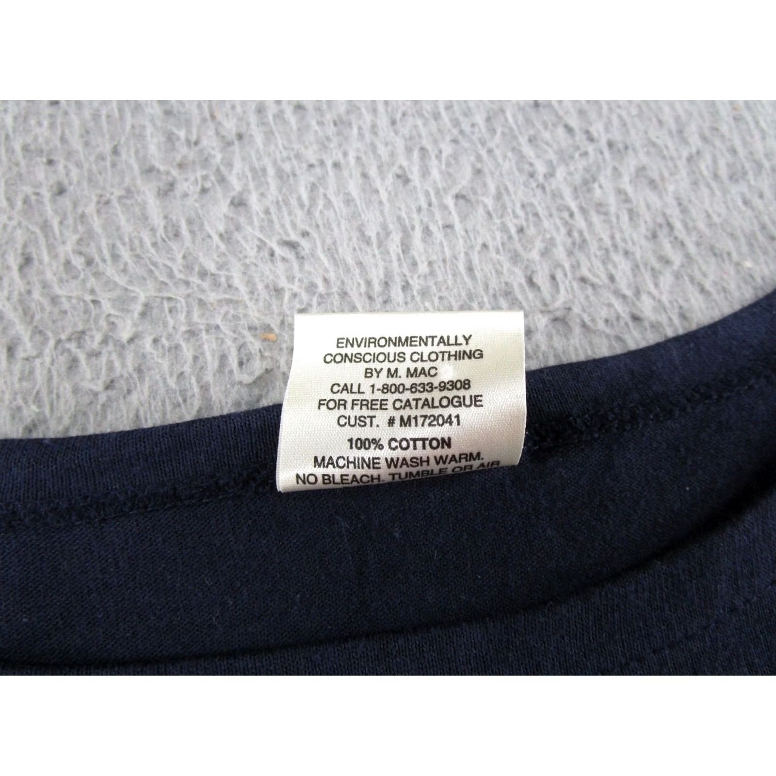 Vintage Cotton Fields T-Shirt Graphic Print Crew Neck Short Sleeve USA Theme Blue Size L Mens Regular Fit Size US L / EU 52-54 / 3 - 3 Thumbnail