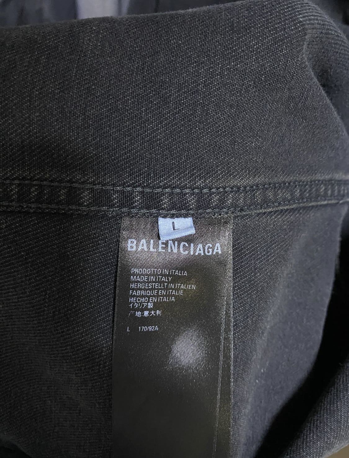 Balenciaga Balenciaga Spray Paint Logo Denim Jacket Size US L / EU 52-54 / 3 - 5 Thumbnail