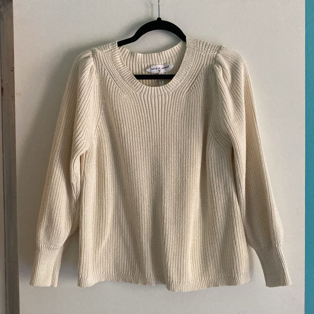Apiece Apart Apiece Apart Ecru Knit Pullover Sweater Size M Size M / US 6-8 / IT 42-44 - 3 Thumbnail