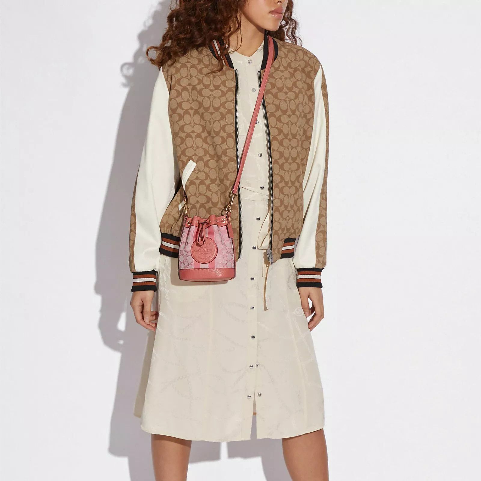 Coach Mini Dempsey Bucket Bag In Signature Jacquard C8322 Size ONE SIZE - 9 Thumbnail