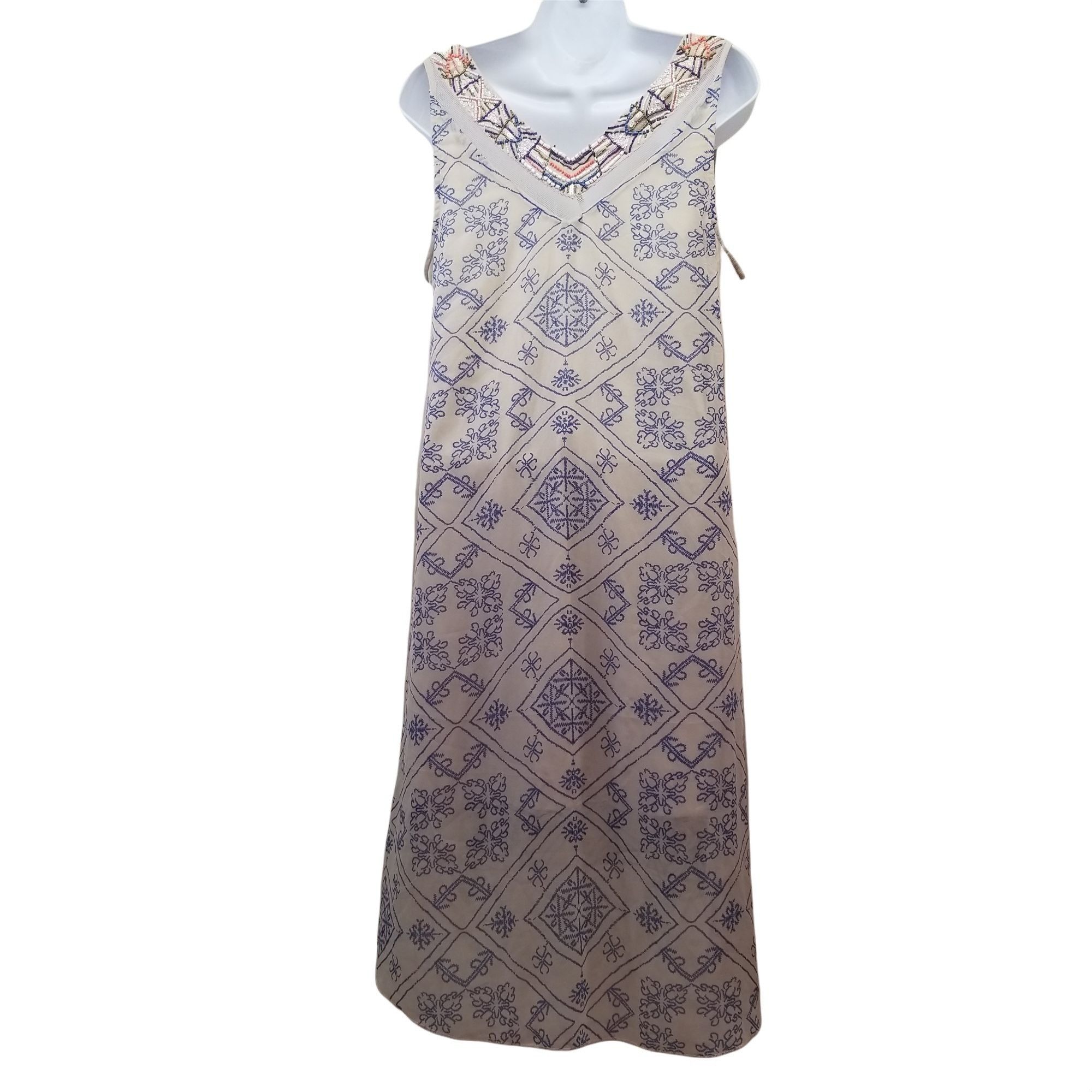 Free People Free People ANCIENT MYSTERY M Beaded Embroidered Shift Dress Size M / US 6-8 / IT 42-44 - 2 Thumbnail