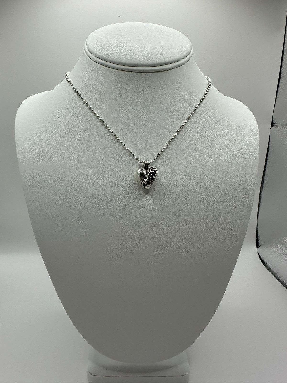 image of Chrome Hearts Las Vegas Exclusive Heart Pendant in Silver, Men's