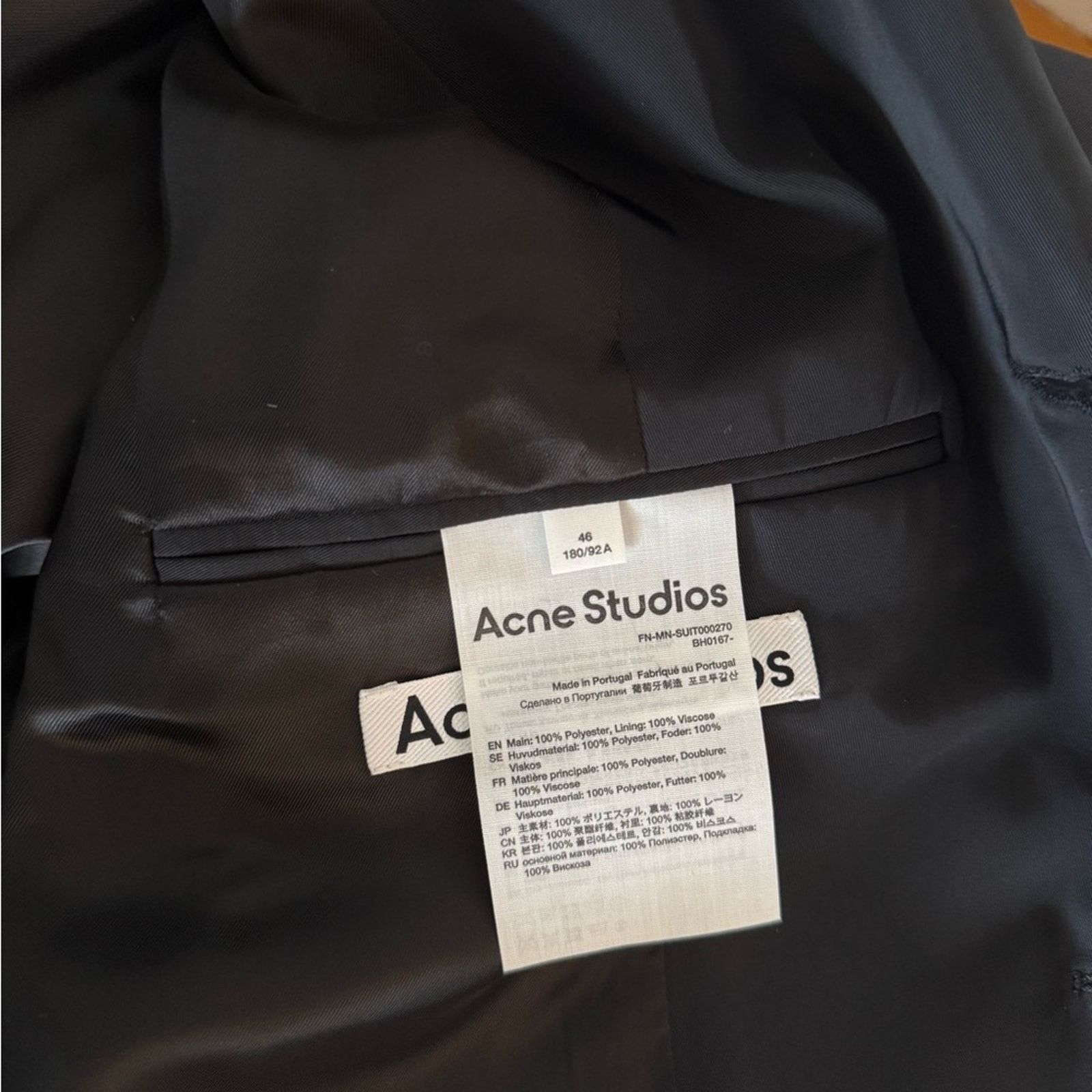 Acne Studios Acne Studios Men’s Classic Black Relaxed Blazer NWT Size 36R - 4 Thumbnail