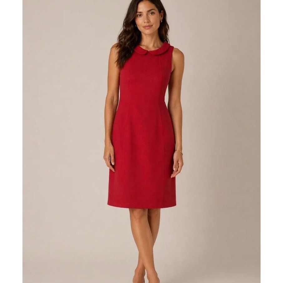 Boden EUC Boden Roma Coral Back Button Shift Dress UK 8L US 4L Size S / US 4 / IT 40 - 1 Thumbnail