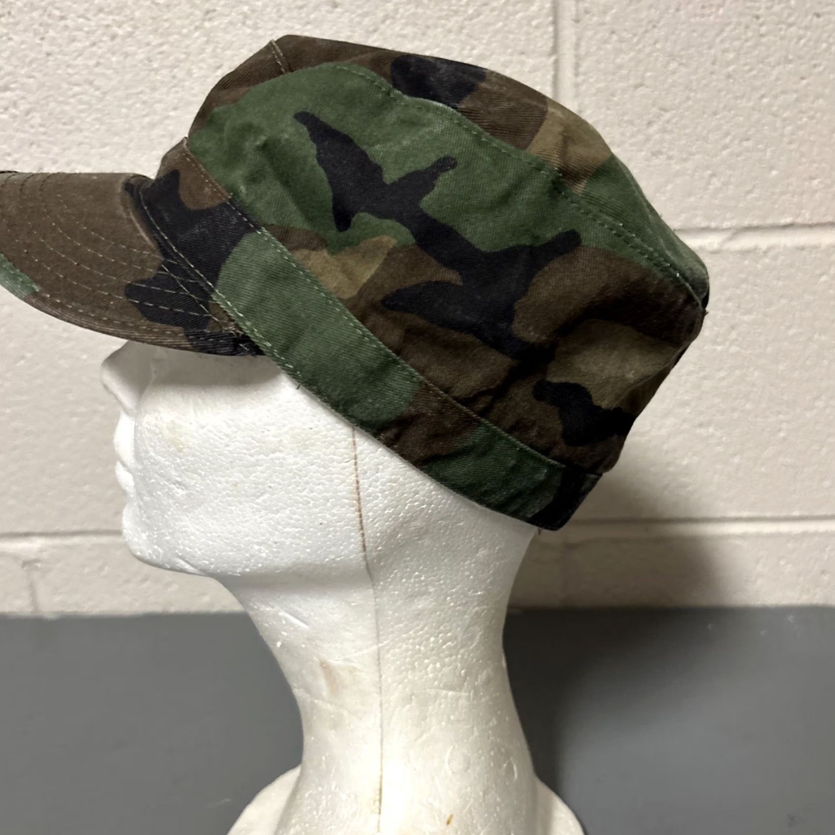 Vintage Military Combat Cap Hat Woodland Camo BDU Small (7) US Military Issue Size ONE SIZE - 6 Thumbnail