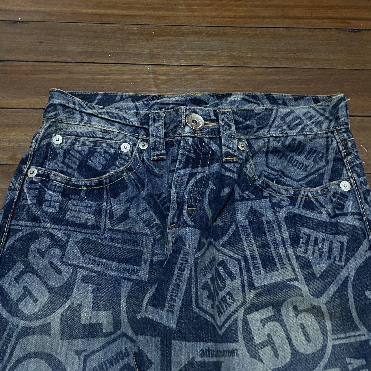 Hysteric Glamour Very Rare Vintage Japanese Brand Co&Lu Fullprint Jeans 1990s Size US 31 - 3 Thumbnail