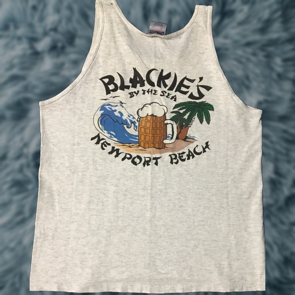 Vintage VINTAGE Blackies Bar Tank Top Mens M USA Beach Graphic Tee Grunge 80s 90s Surf Hawaii Ocean Size US M / EU 48-50 / 2 - 1 Thumbnail