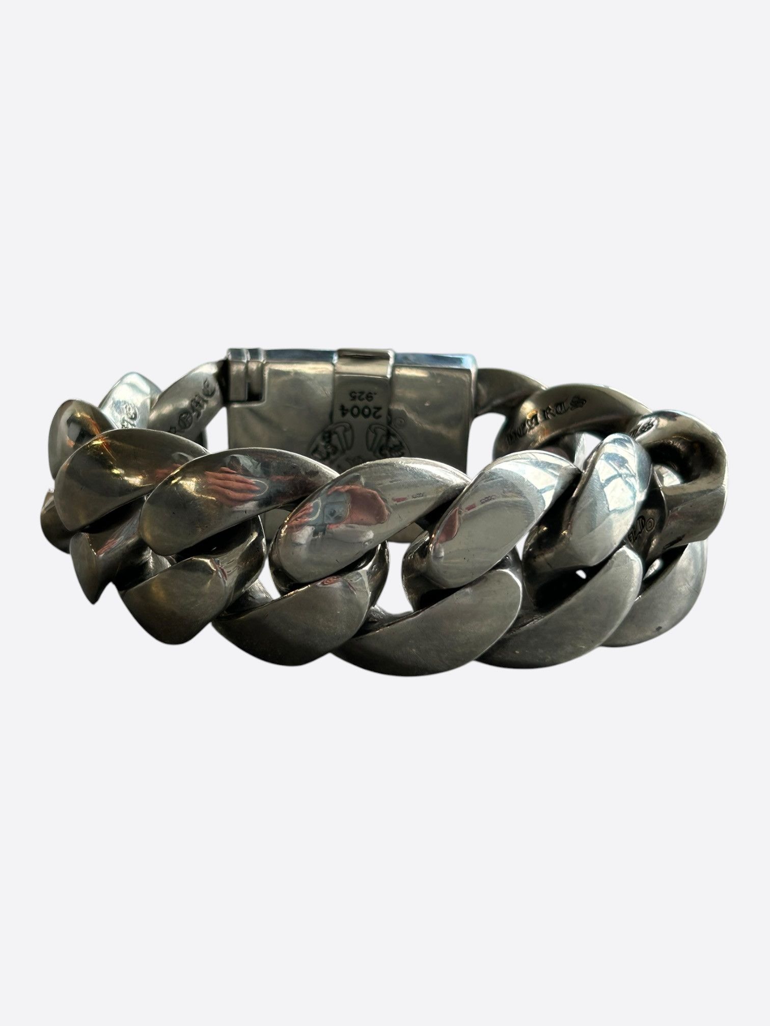 Chrome Hearts Chrome Hearts Silver Plus Cross XL Cuban Bracelet Size ONE SIZE - 2 Thumbnail