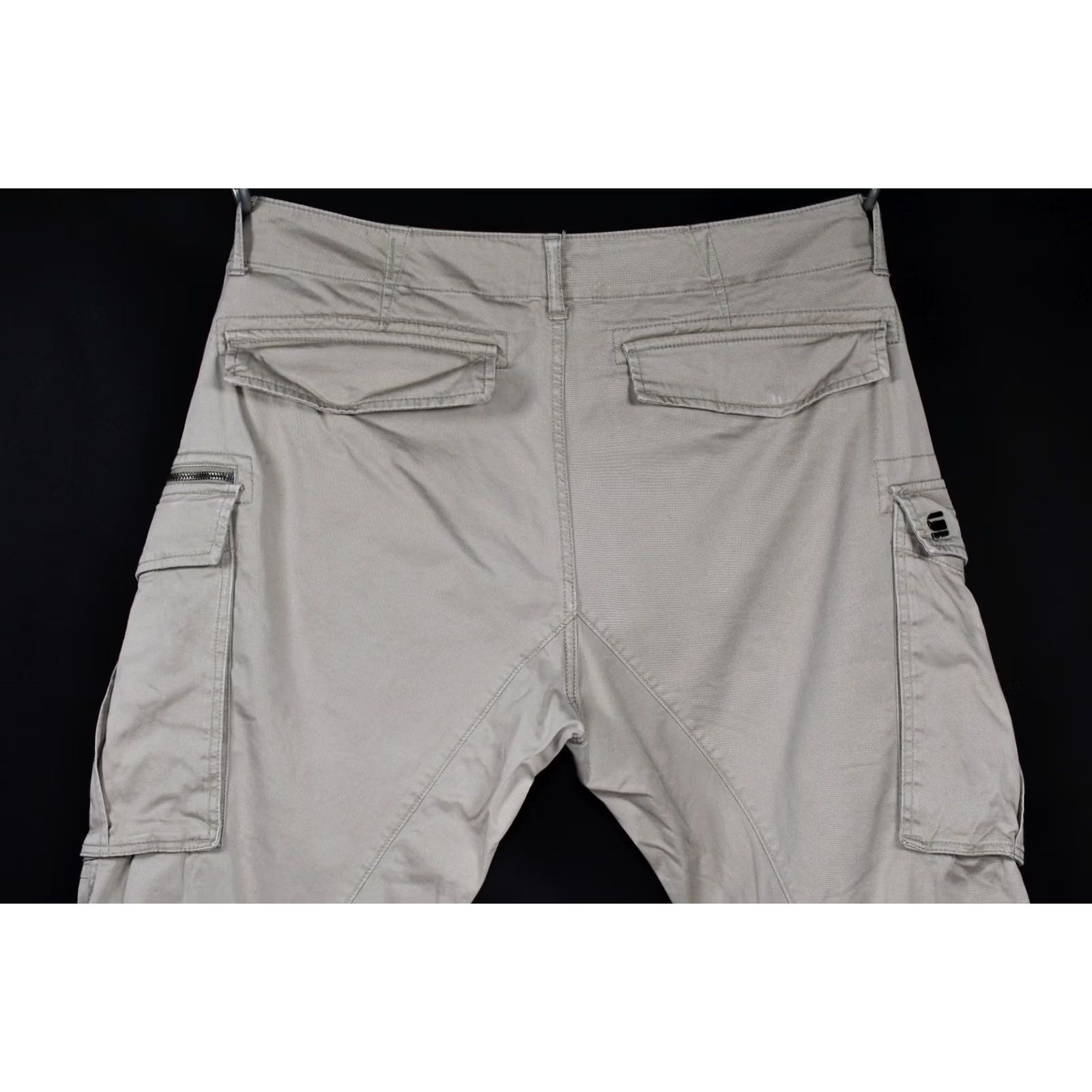 G-Star G-Star ROVIC Zip 3D Straight Tapered Cargo Pants Men W40 L34 Beige Cotton Cargo Pocket 3D 1990s-style? Size US 40 / EU 56 - 3 Thumbnail
