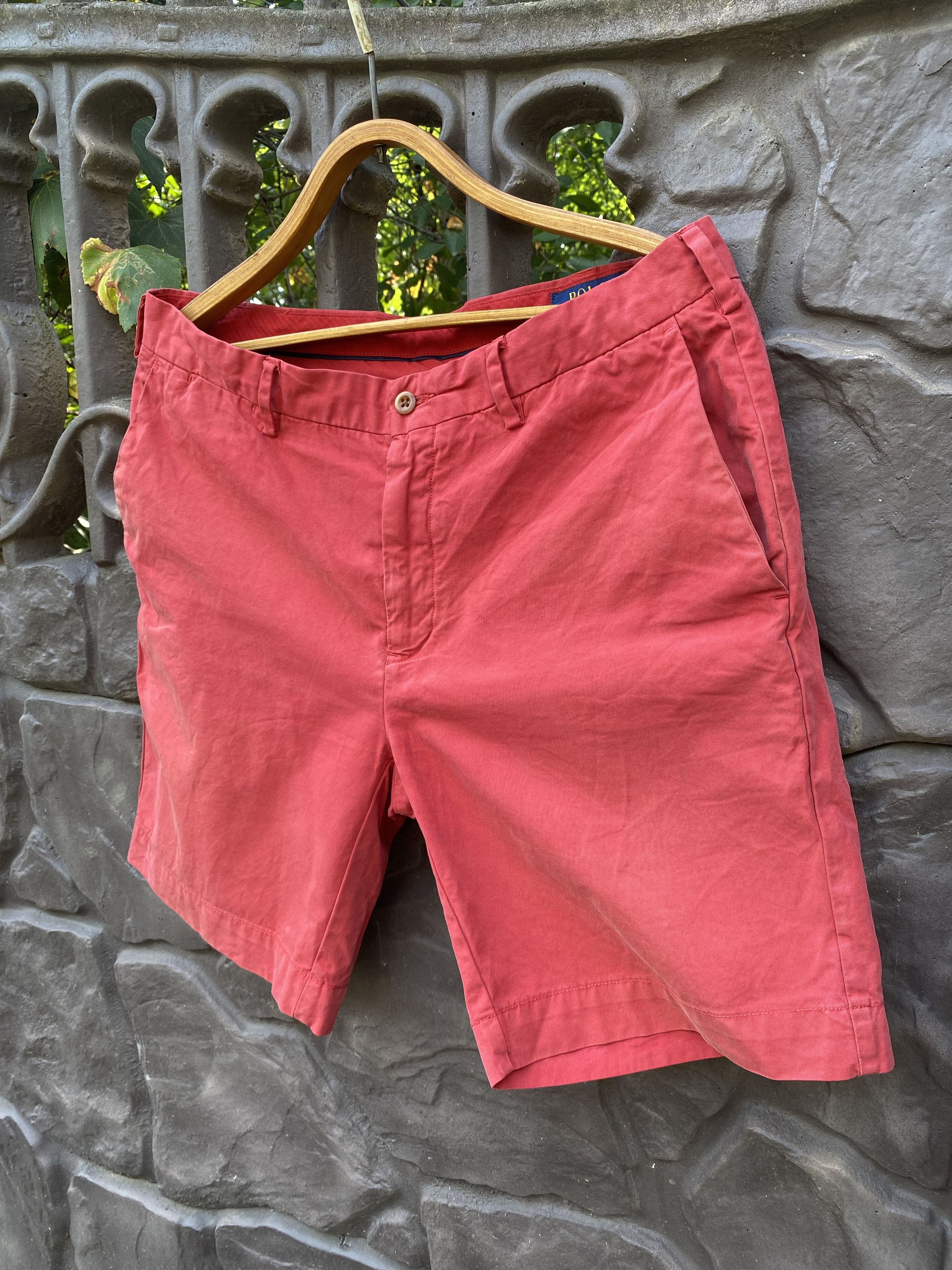 Polo Ralph Lauren × Vintage Polo Ralph Lauren Mens Chino shorts Sz 34 Pink 100% Cotton Size US 34 / EU 50 - 3 Thumbnail
