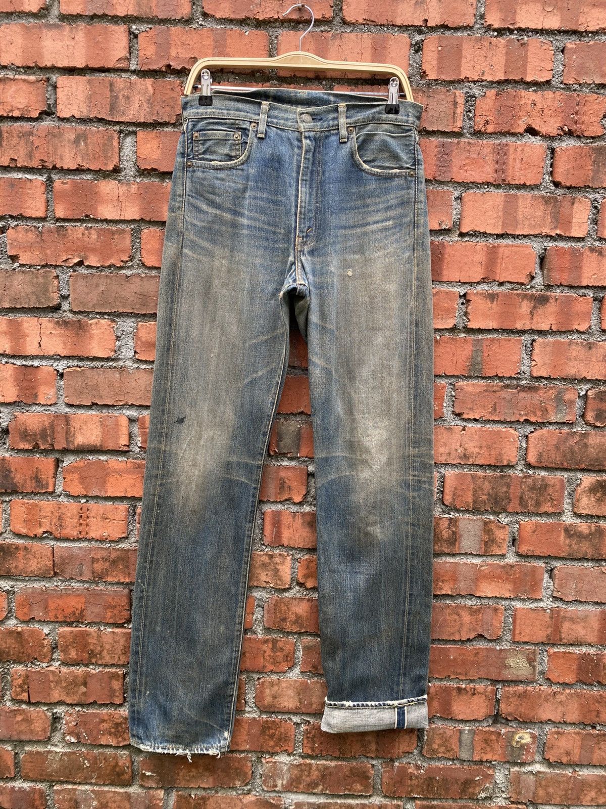 Levi's Vintage Clothing W31x35 Vintage levi's 502 redline big E made in JAPAN Size US 31 - 1 Thumbnail